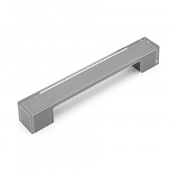 Ручка-скоба serplast, Серый / прозрачный, 160/230 мм, Модерн, Polyplast, Италия, 0306VE/GR