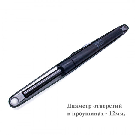 Газлифт 065770 1700N с демпфированием на открывание (проушины 12мм)