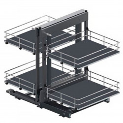 Волшебный уголок MAXIMA SILVA Corner Comfort, 1000мм, левый, с доводчиком, хром/графит, Rejs, WE32.0003.43.043