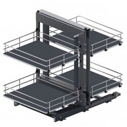 Волшебный уголок MAXIMA SILVA Corner Comfort, 800мм, правый, с доводчиком, хром/графит, Rejs, WE32.0002.43.043